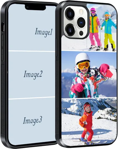Vista 6 de Funda de teléfono personalizada para iPhone 17, 16, 15, 14, 13, 12, 11 Air Pro Max Mini 6 7 8 Plus SE1 SE2, funda de TPU suave con imagen 1 collage