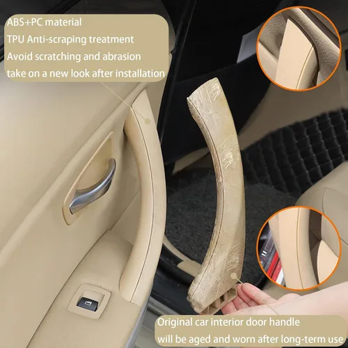 Vista 2 de Manija de Puerta de Coche para BMW Serie 3 E90 E91 2006-2012 Manijas de Puerta Interior Cubierta de Repuesto Conjunto de Manija de Puerta de Coche