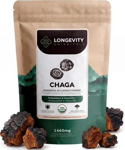Vista 11 de Longevity Botanicals Cápsulas orgánicas de hongos Tremella Extracto de suplemento de 120 unidades Cuerpo fructífero de hongos de nieve ≥10%