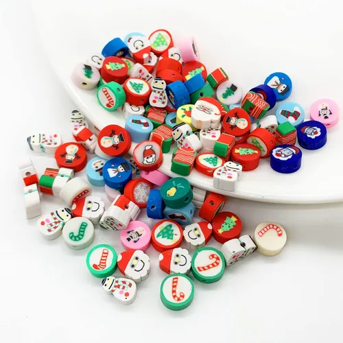 Vista 18 de 100 piezas de cuentas de arcilla polimérica Heishi espaciadoras mixtas, suministros para hacer pulseras, pendientes, collares de bricolaje, Bandera