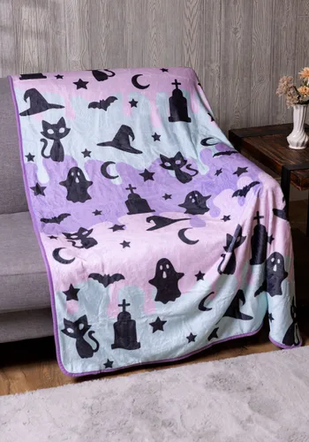 Vista 2 de Manta Cómoda de Pastel para Halloween Multicolor