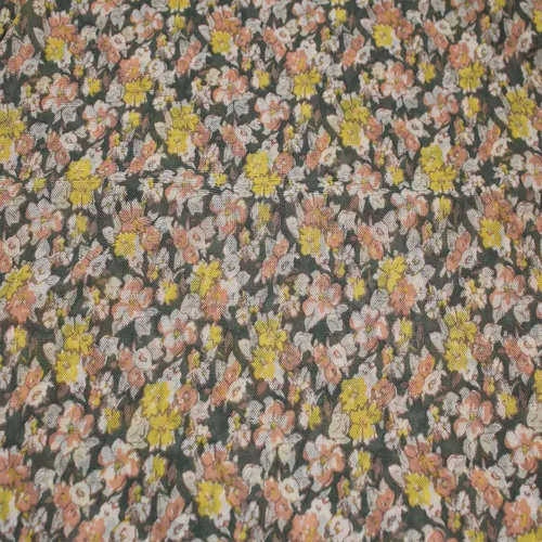 Vista 40 de Texco Inc - Tela de malla de encaje de poliéster elastano estampada de 60 pulgadas de ancho (3.53 oz/m²), ligera, elástica en 4 direcciones