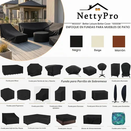 Vista 8 de NetttyPro - Funda para ahumador eléctrico de exterior Masterbuilt de 30 pulgadas, impermeable, resistente, cuadrada, vertical, para parrilla Negro