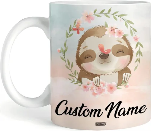 Vista 17 de CUBICER Tazas de café personalizadas con nombre personalizado, tazas de cerámica blanca, regalos de Navidad de vidrio para niños, mujeres, adultos