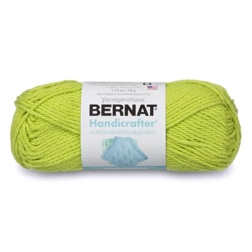 Vista 6 de Bernat Handicrafter - Hilo de algodón sólido, 1.75 onzas, calibre 4, mediano, 100% algodón, azul francés