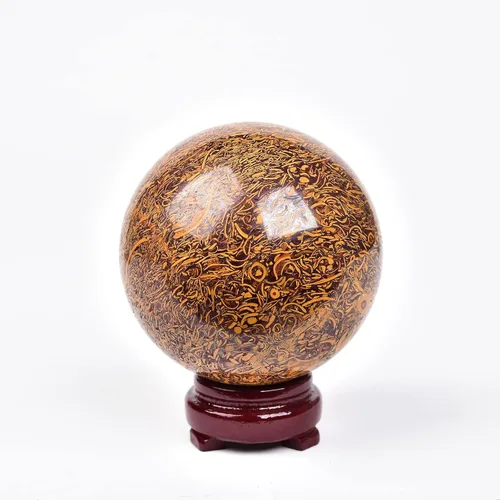 Vista 71 de JIC Gem Piedra Natural de Jaspe Africano Cristal de Curación Esfera Adivinación Bola de Piedra Preciosa, Feng Shui Reiki Aura Decoración