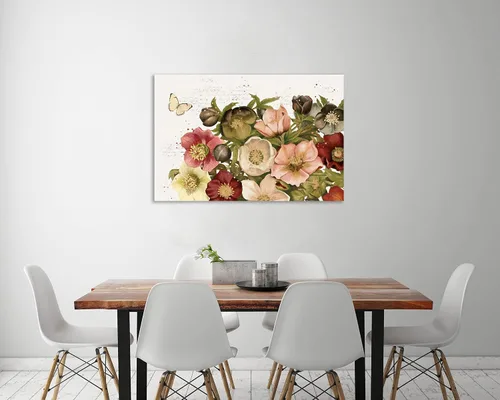 Vista 3 de Jaxson Rea "Vintage Petals I Gallery Wrapped Canvas by Katie Pertiet, 15" x 10