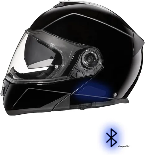 Vista 2 de Daytona Helmets Glide - Casco modular de motocicleta – Casco de motocicleta abatible aprobado por DOT – Casco de motocicleta de cara completa listo