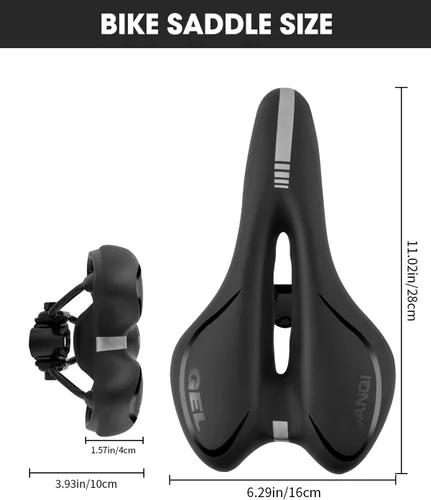 Vista 2 de Cómodo asiento de bicicleta para hombres y mujeres, asiento de bicicleta impermeable, silla de bicicleta de montaña transpirable, sillín