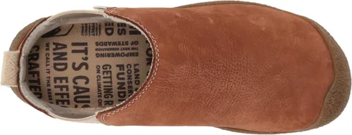 Vista 5 de KEEN Botines Mosey Chelsea de cuero para mujer, SafariAbedul