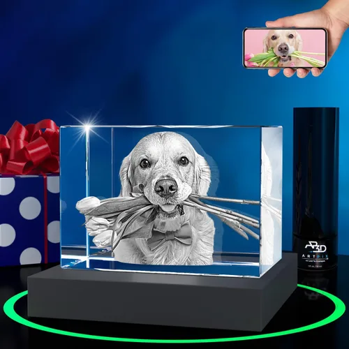 Vista 23 de ArtPix 3D Foto de cristal, regalos personalizados de Navidad para mujeres, esposa, ella, él, hombres, marido, abuela, gran regalo personalizado