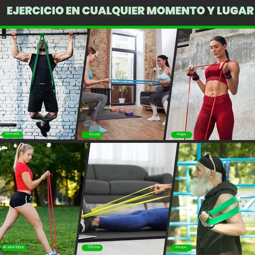 Vista 6 de Resistance Bands for Working Out, Pull Up Assist Bands Set, Workout for Women and Men, Exercise Bands,Training, Plasticity, Physical Therapy at