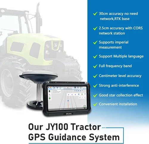 Vista 5 de Sistema de orientación del tractor JY100 más con el software de la precisión AG, tableta de Android10, alta exactitud de 4 pulgadas por PPP, 1