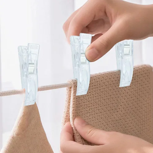 Vista 5 de 20 clips de suspensión para persianas de papel plisadas, clips de plástico multiusos para persianas, clips de plástico transparente, clips fuertes