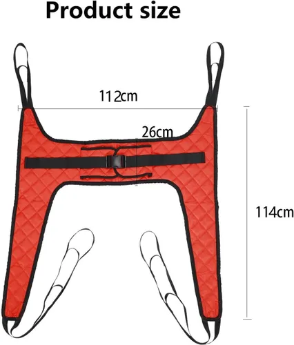 Vista 2 de Eslinga de elevación, eslingas de elevación para pacientes médicos con corte de cómoda, soporte de cuatro puntos para ducha, eslinga de elevación