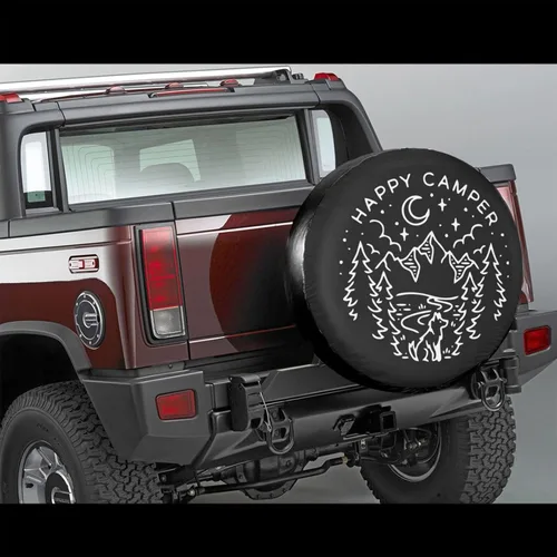 Vista 7 de Cool Cat and UFO Spare Tire Cover Wheel Protectors Dust-Proof Wheel Tire Cover Fit Trailer, Rv, Sand Many Vehicle 14inch