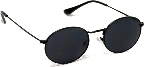 Vista 4 de WearMe Pro - Gafas de sol de lentes polarizadas con marco de metal ovalado pequeño