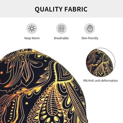 Vista 23 de Gorro africano holgado para adultos, tejido elástico, de calavera, gorro de invierno para exteriores para mujeres y hombres