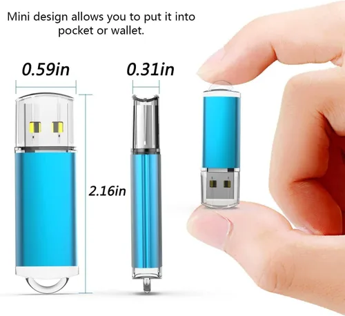 Vista 4 de K&ZZ Unidad flash USB de 4 GB, paquete de 5 unidades USB 2.0, unidades flash USB 2.0 de fácil almacenamiento, unidad de pulgar 4G Gig Stick Zip