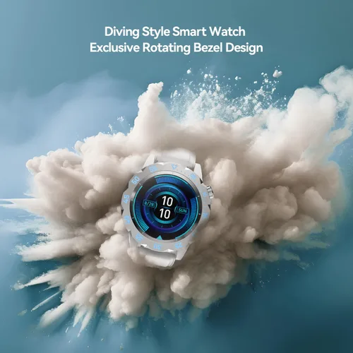 Vista 16 de KAVVO Oyster - Mini reloj inteligente Bluetooth de 1.1 pulgadas para mujer, pantalla AMOLED siempre encendida, bisel giratorio, rastreador