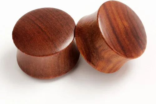 Vista 2 de TBOSEN - Juego de 4 pares de medidores de madera, dilatadores de doble llamarada