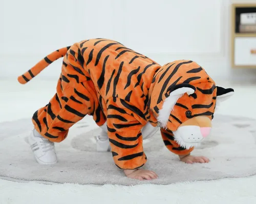 Vista 6 de TONWHAR Mameluco unisex para bebé pijama de dinosaurio de dibujos animados para perros pequeños