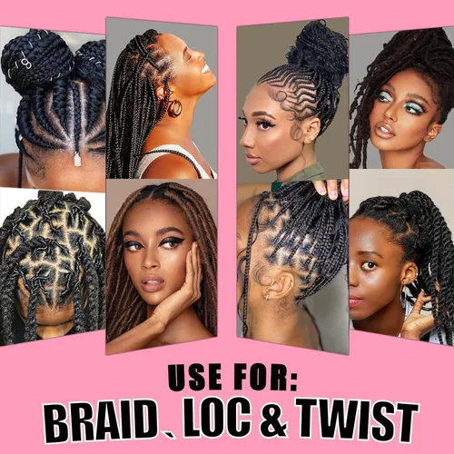 Vista 5 de 13.4oz de trenzado para trenzas, locs, trenzas, sin escamas, gel de trenzado de alta fijación y control de bordes de alto brillo, gel para locs