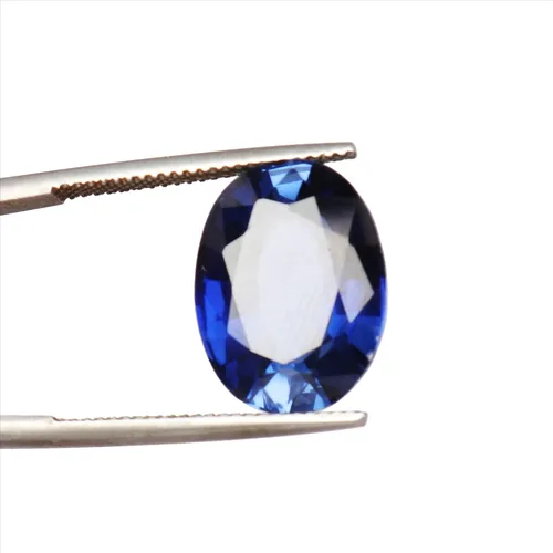 Vista 2 de GEMHUB Zafiro azul de corte ovalado de 12.30 quilates suelto para hacer joyas, piedra para hacer anillos para regalo del día de la madre., Gema