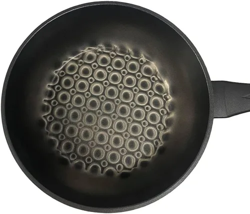 Vista 6 de Wok antiadherente con revestimiento de diamante 3D de 10 "(26 cm), 3.25 pulgadas de profundidad - HECHO EN COREA