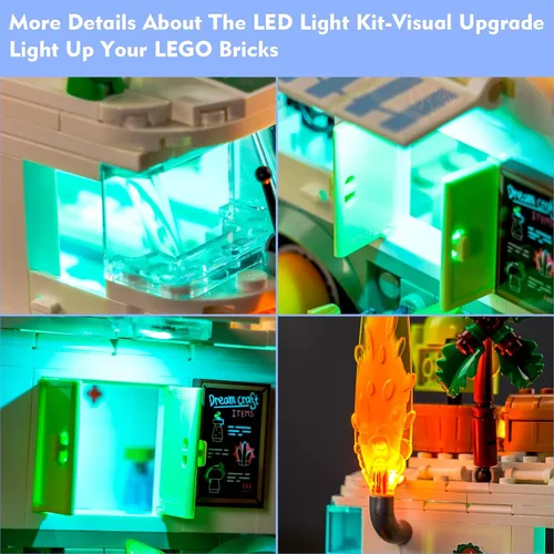 Vista 4 de LocoLee Kit de luces LED compatible con Lego dreamzzz Mrs. Castillo's Turtle Van 71456, 2023, juego de iluminación creativa, accesorios compatibles
