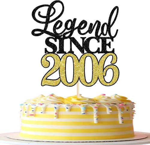 Vista 53 de Rsstarxi 1 paquete de decoración de pastel con purpurina de leyenda desde 2012 para decoración de tarta de cumpleaños 13 años para decoración