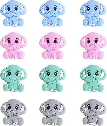 Vista 8 de 10 Piezas Cuentas de Silicona de Animales - Lindas Cuentas a Granel DIY para Manualidades, Bolígrafo, Correas de Teléfono, Colgantes de Bolsa (Rana)