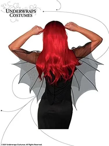 Vista 2 de UNDERWRAPS Women's Sheer Bat Poncho Costume