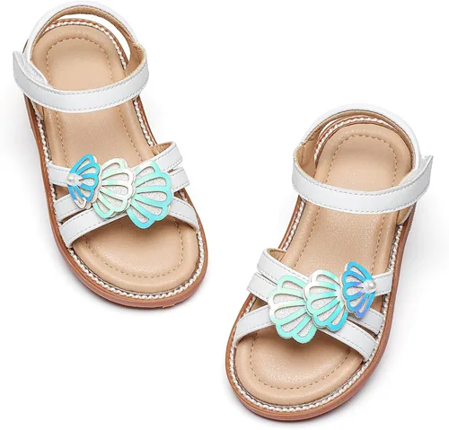 Vista 35 de Kiderence Sandalias de niña de las flores para niñas pequeñas, zapatos de Ck303 Oro