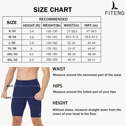 Vista 6 de Fiteng Bañadores de natación para hombre - Trajes de baño de resistencia para entrenamiento deportivo de competición de competición Tallas 32-42