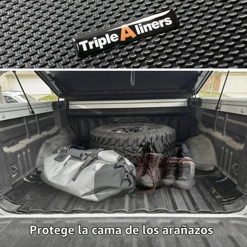 Vista 6 de TripleAliners - Tapete para caja de camioneta (de ejes) de 5 pies, encaje perfecto para pick-up de carga, accesorio de protección de vehículo