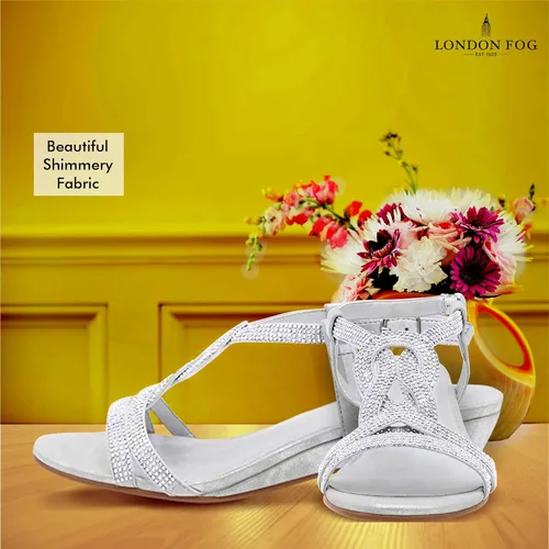 Vista 3 de LONDON FOG Sandalias de vestir Macey de cuña media para mujer