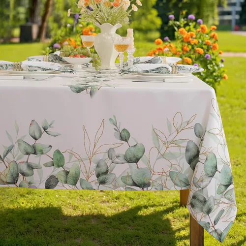 Vista 8 de Summe - Manteles para mesas rectangulares, 52 x 70 pulgadas, sin arrugas, lavable a máquina, de poliéster, floral, acuarela, flores silvestres