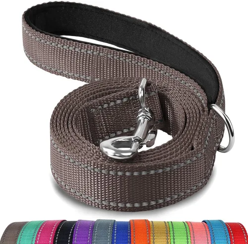 Vista 14 de Joytale - Correa reflectante de doble cara para perro, 6, 5 y 4 pies, resistente de nailon, asa acolchada, para pasear perros pequeños y medianos