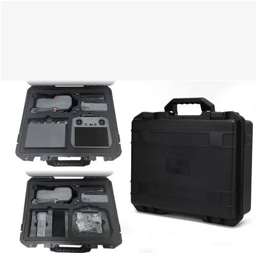 Vista 4 de Estuche de almacenamiento duro para DJI Air 3 Drone, funda de transporte impermeable protectora rígida para Air 3 Fly More Combo con controlador DJI