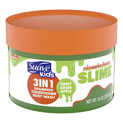 Vista 8 de Suave Champú para niños, acondicionador, gel de baño 3 en 1 para facilitar la limpieza de manzana verde pegajosa, sin desgarros, 10 onzas