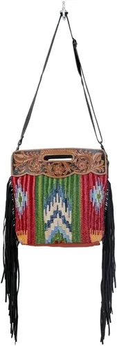 Vista 5 de Myra Bag Jardin S-3057 - Bolsa de mano de algodón y piel reciclada, Varios