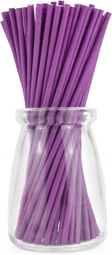Vista 8 de 100 palitos de papel para paletas de papel, 6 pulgadas por 5/32 pulgadas (azul)