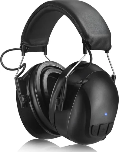 Vista 8 de Kalence Auriculares con Bluetooth 6.0, protección auditiva con tiempo de trabajo de 120H, orejeras de seguridad de 30dB, auriculares recargables
