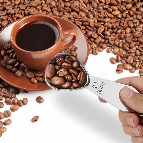 Vista 5 de Cuchara de café de acero inoxidable 18/8 de 2 cucharadas - Cuchara medidora exacta (1 fl oz)