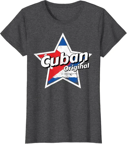 Vista 5 de Camisa Cubano Original Camisa Bandera de Cuba Camiseta Cubano, Negro