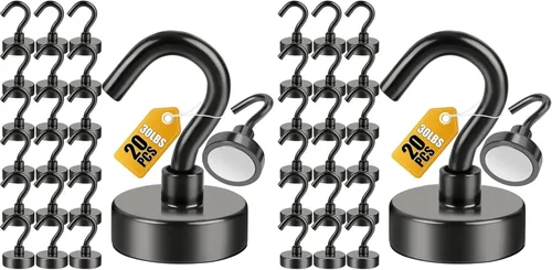 Vista 24 de DIYMAG - Ganchos magnéticos, 30 libras+ Imán fuerte 2026, ganchos esenciales para crucero, cabina, barco, resistentes, imanes fuertes