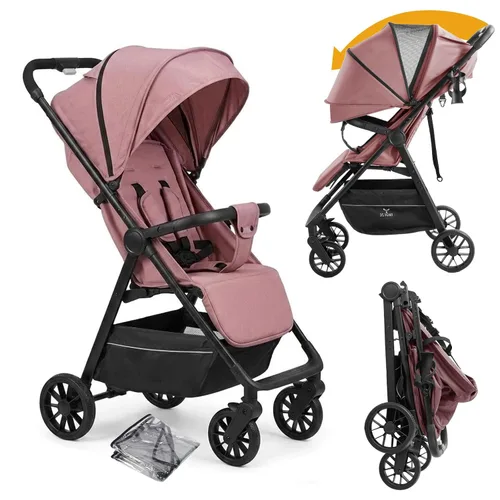 Vista 11 de Cochecito de bebé 2 en 1 con modo moisés, cochecito reversible, plegable con un solo clic, cochecito de viaje para recién nacido, cochecito