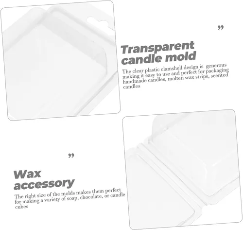 Vista 5 de EXCEART Moldes de vela 20 piezas de envases de moldeo vacíos moldes de cera derretimiento accesorios DIY caja de embalaje pequeña práctica