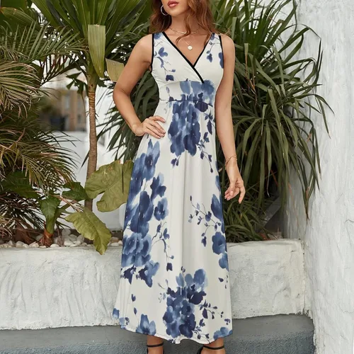 Vista 3 de Vestido de verano con estampado floral para mujer, Style-14